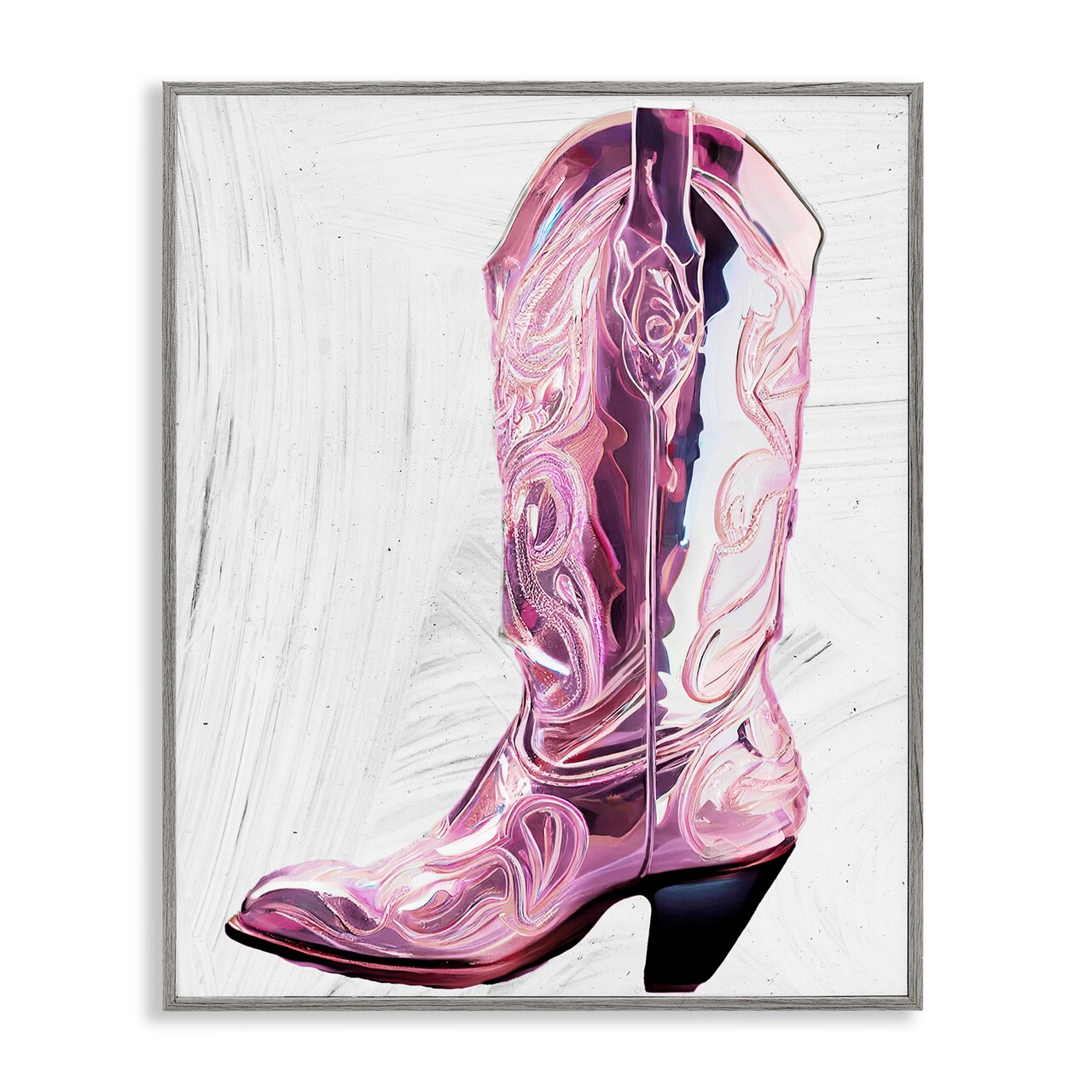 Stupell Industries Cowgirl Cinderella's Boot Framed Giclee, design by Sasha